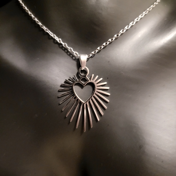 Jewelry - 2/$20 Stainless Steel Beaming Heart Necklace